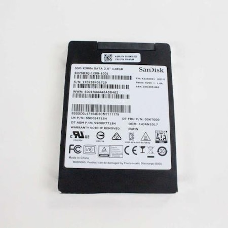 Lenovo SSD, 128G, 2.5-INCH, 7MM, SATA3, SD 01AW544
